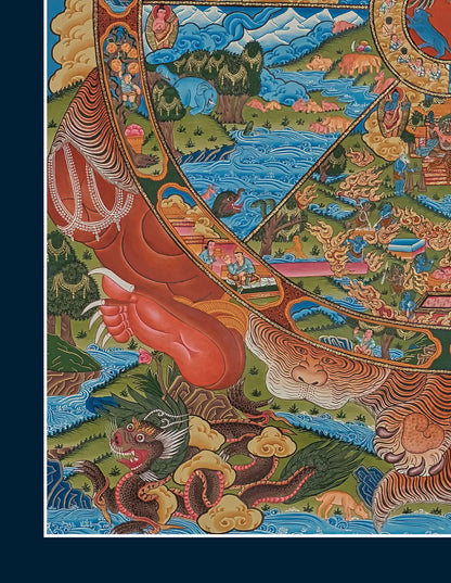 Wheel of Life Thangka - (18" * 24")