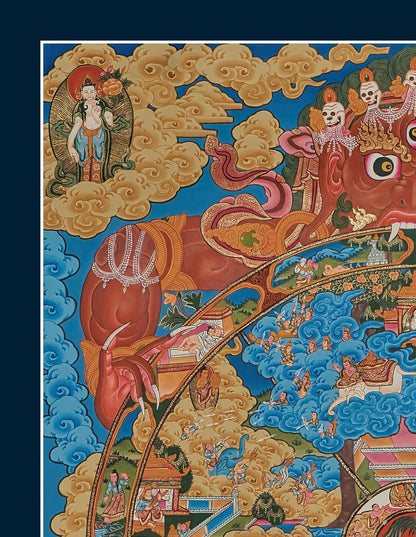 Wheel of Life Thangka - (18" * 24")
