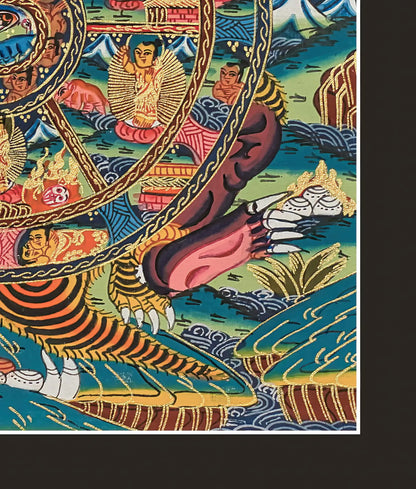 Wheel of Life Thangka - (7" * 9")