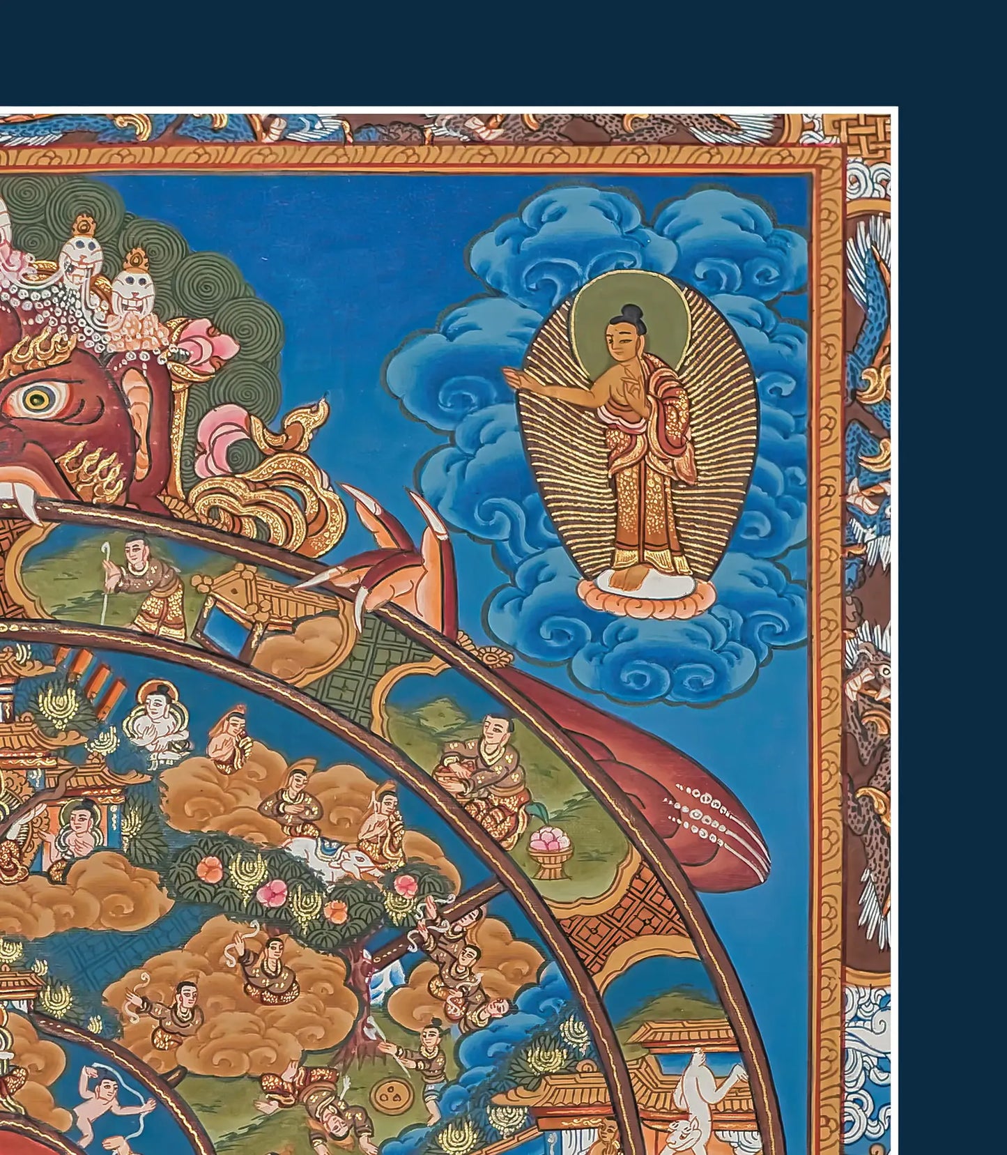 Wheel of Life Thangka - (12" * 15")