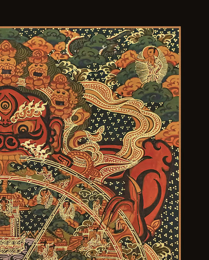Wheel of Life  Thangka - (10" * 13")