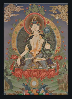 White Tara Thangka - (18" * 24")