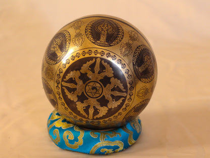 Avalokiteshvara Engraved Singing Bowl