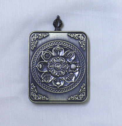 Sacred Mahakala Thangka Locket | Handcrafted Tibetan Ghau Pendant