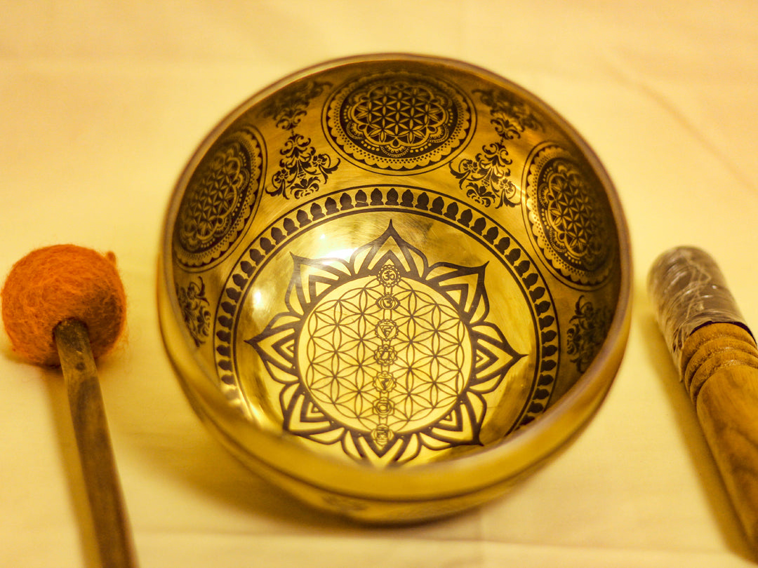 Chakra Engraved Singing Bowl