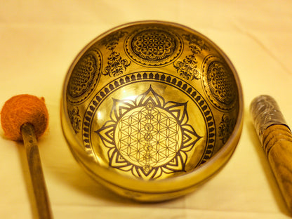 Chakra Engraved Singing Bowl