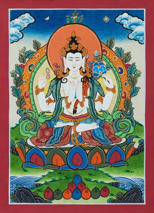 Chenrezig Thangka Painting