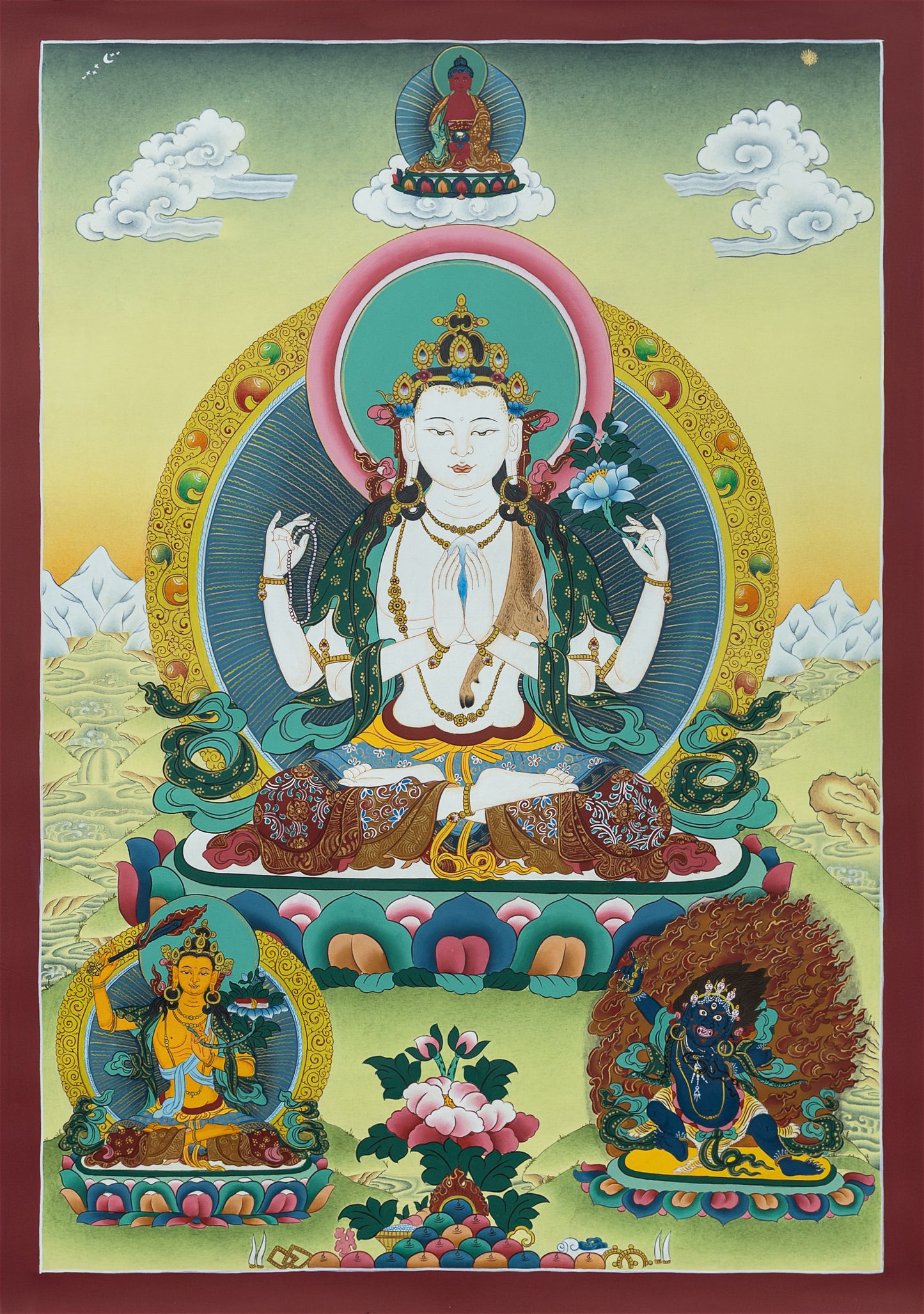 Chenrezig Thangka Painting