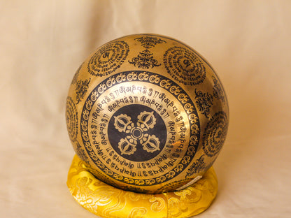 Chenrezig Engraved Singing Bowl