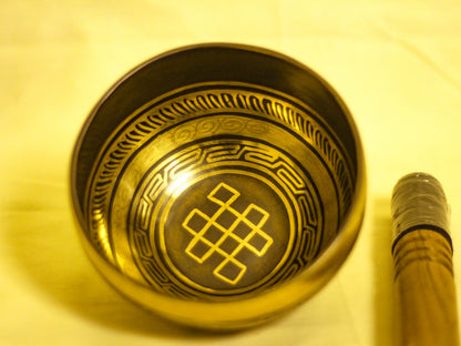 Infinite Knot Engraved Singing Bowl