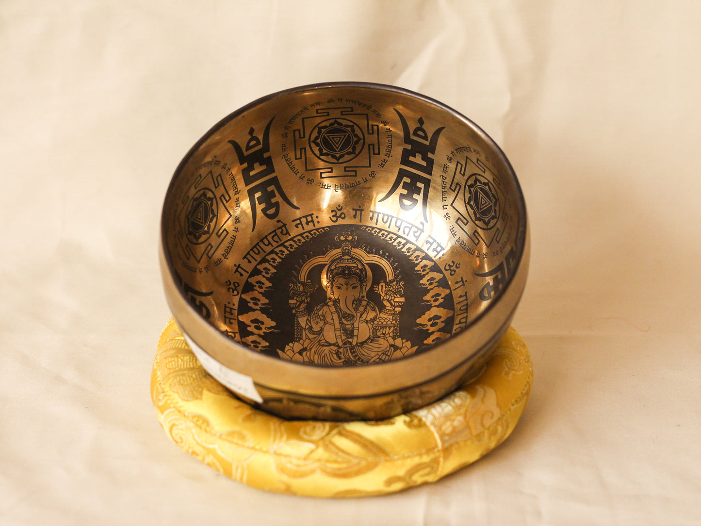Ganesh Engraved Singing Bowl