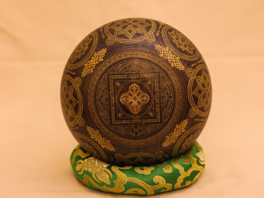 Avalokiteshvara Engraved Singing Bowl (Machine Made)