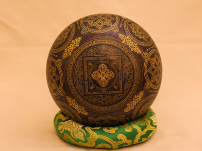 Avalokiteshvara Engraved Singing Bowl (Machine Made)