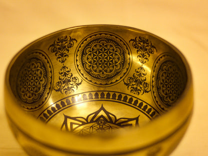 Chakra Engraved Singing Bowl
