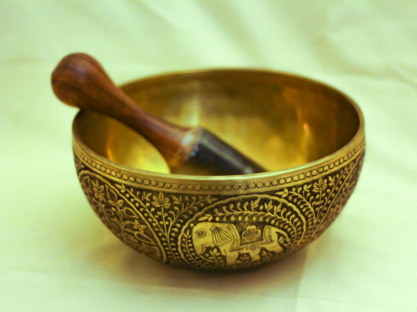 Elephant Engraved Singing Bowl