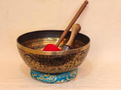 Flower Engraved Singing Bowl