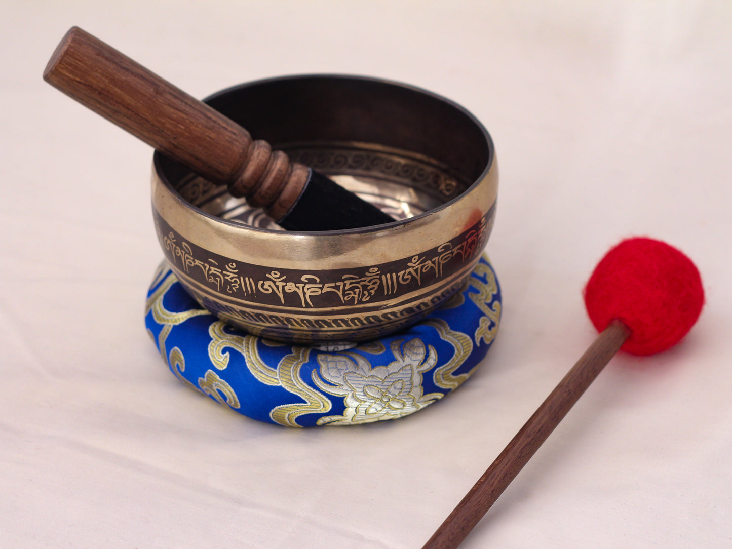Lotus Mantra Engraved Singing Bowl