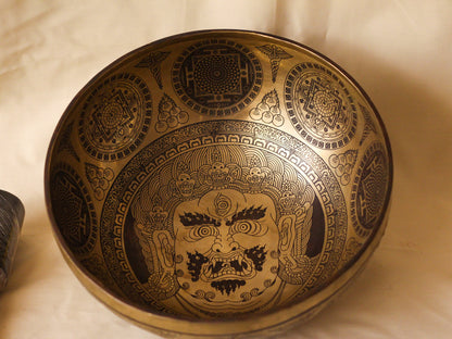 Mahakala Engraved Singing Bowl