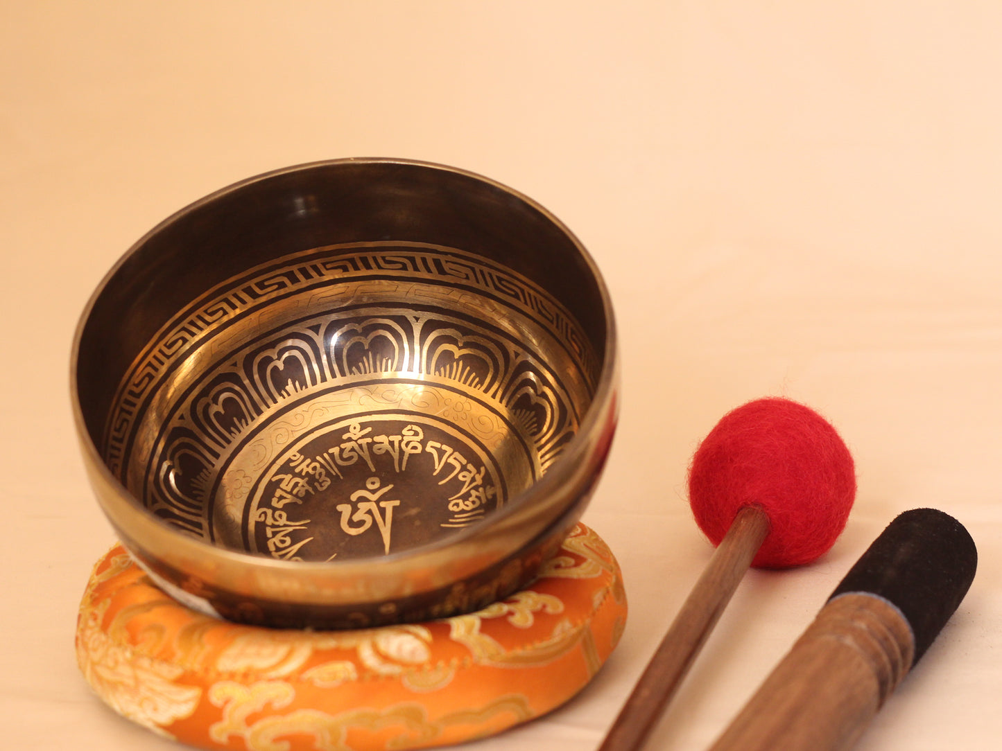 Om Mantra Engraved Singing Bowl