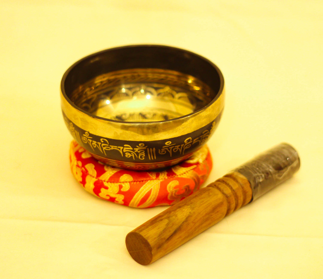 Om Engraved Singing Bowl