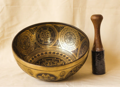 Sri Yantra Engraved Singing Bowl