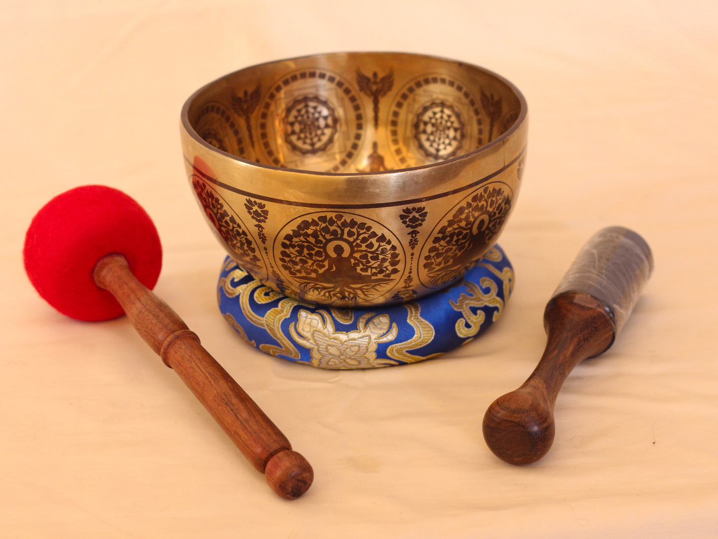 White Tara Engraved Singing Bowl