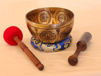 White Tara Engraved Singing Bowl