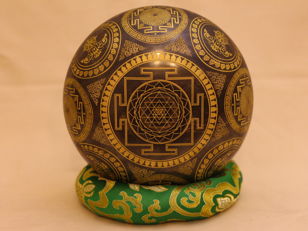White Tara Engraved Singing Bowl (Machine Made)