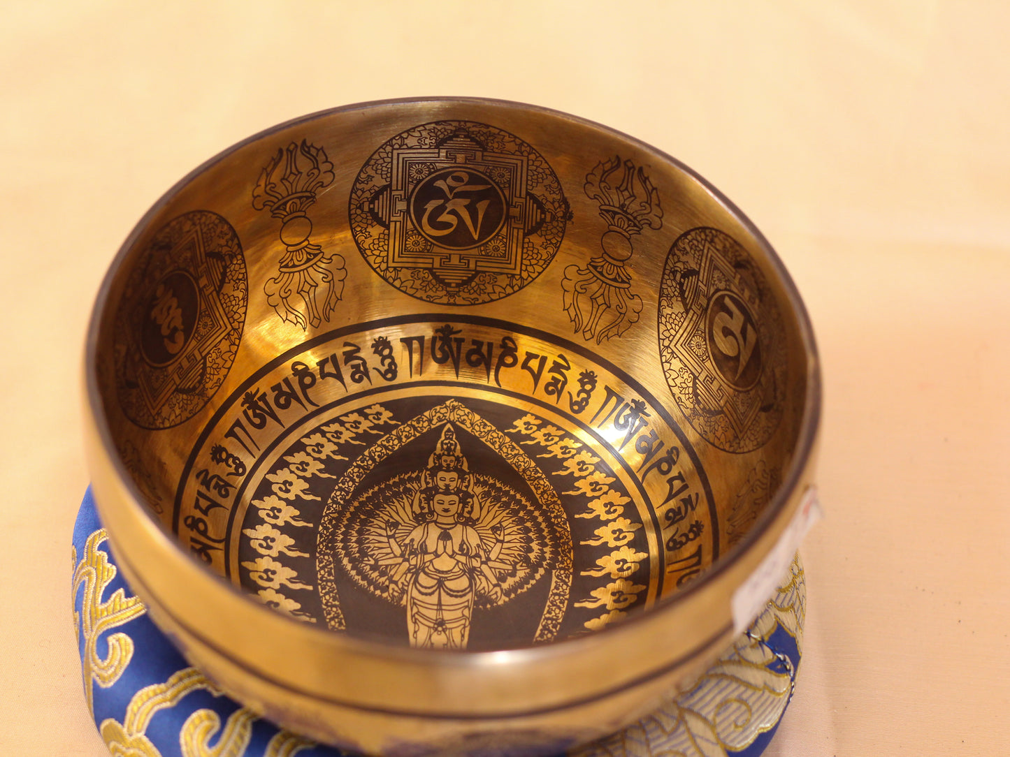 Avalokiteshvara Engraved Singing Bowl