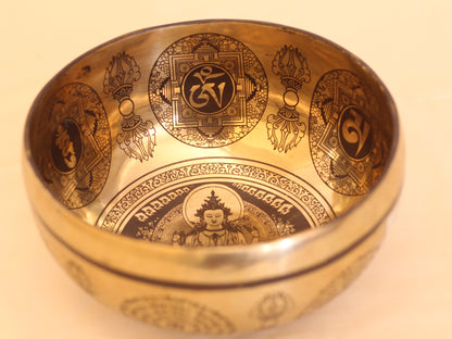Chenrezig Engraved Singing Bowl