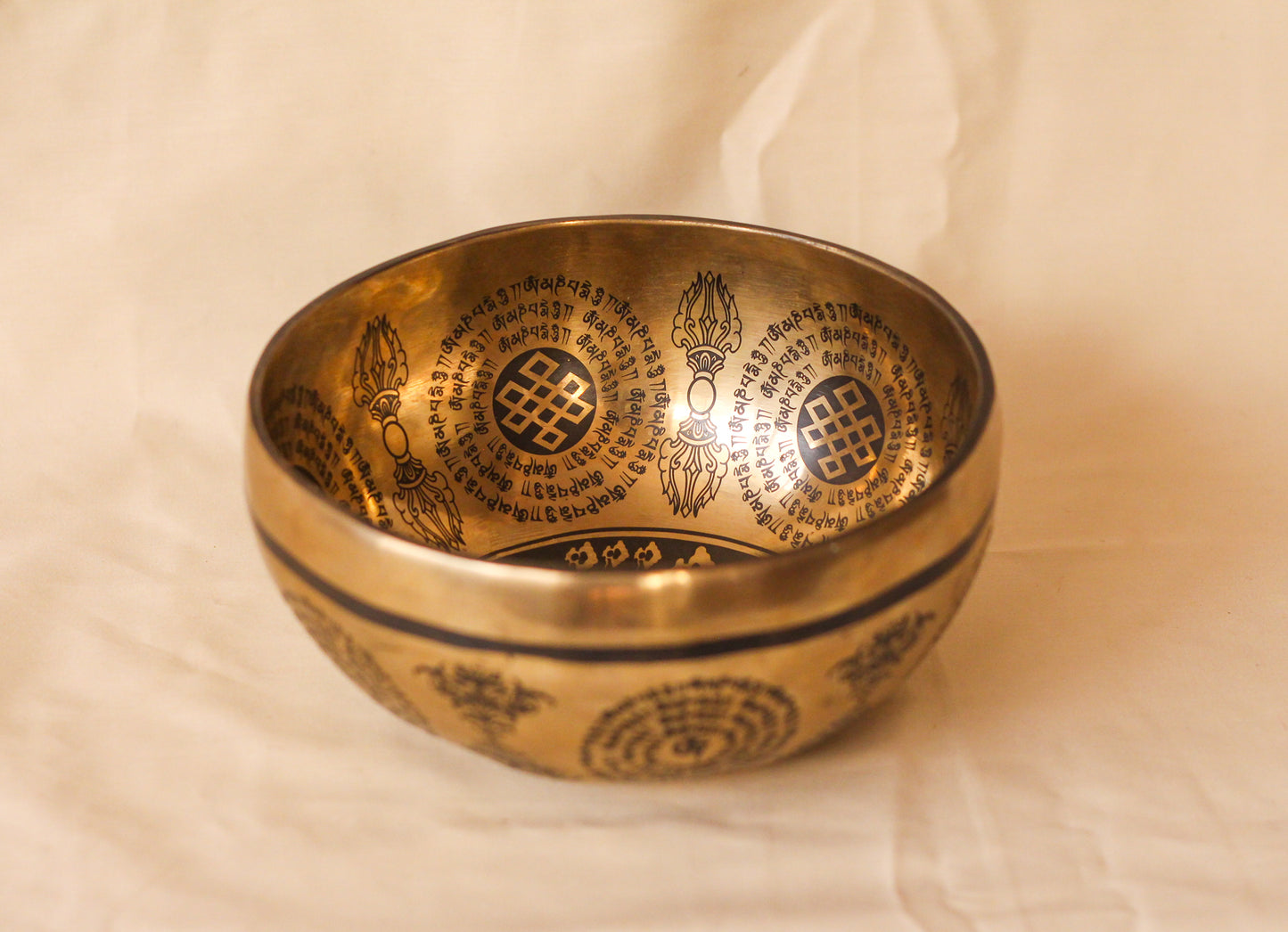 Chenrezig Engraved Singing Bowl