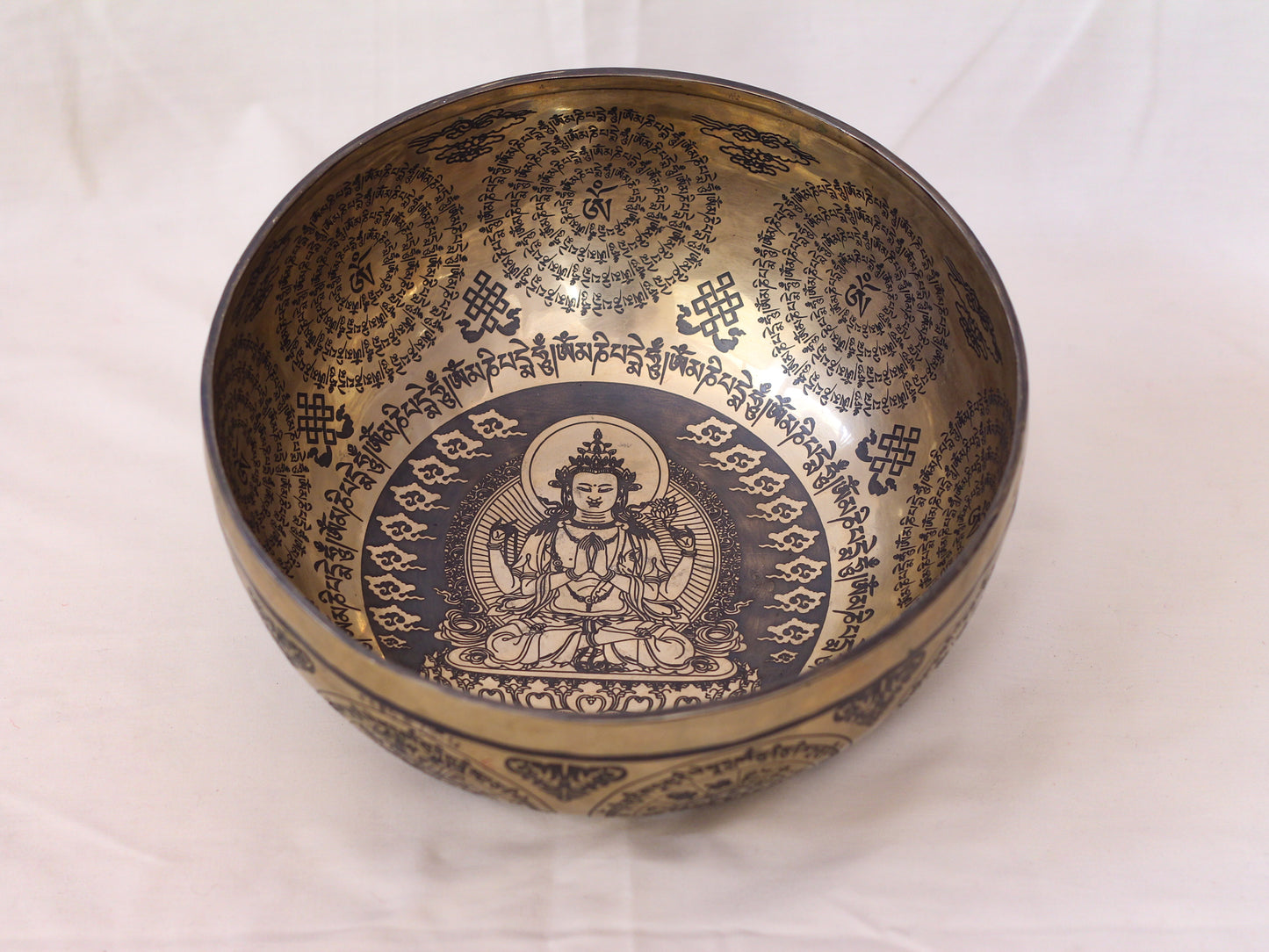 Chenrezig Engraved Singing Bowl