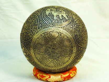 Elephant Engraved Singing Bowl