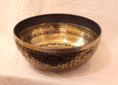 Flower Engraved Singing Bowl