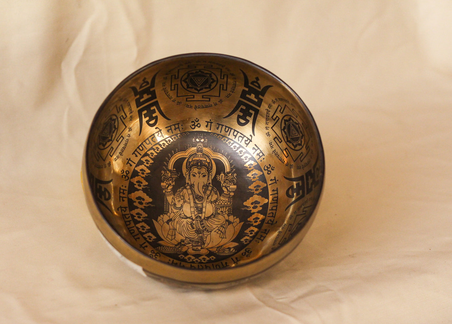 Ganesh Engraved Singing Bowl