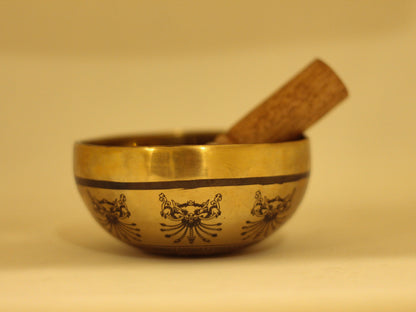 Ganesh Engraved Singing Bowl