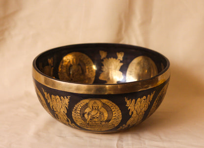 Medicine Buddha Engraved Singing Bowl