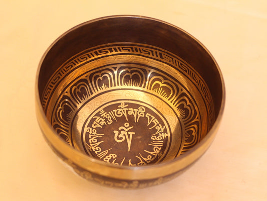 Om Mantra Engraved Singing Bowl