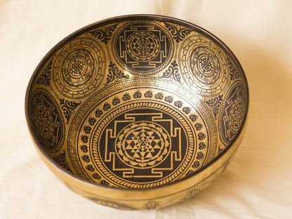Sri Yantra Engraved Singing Bowl