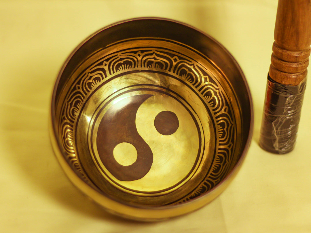 Yin and Yang Engraved Singing Bowl