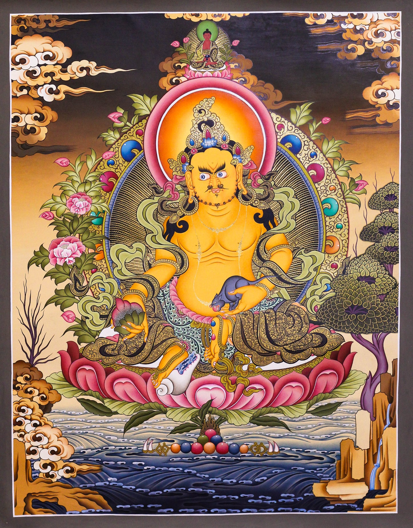Jambala Thangka | Wealth Deity Painting