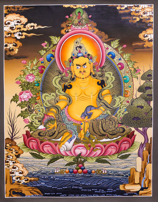 Jambala Thangka | Wealth Deity Painting