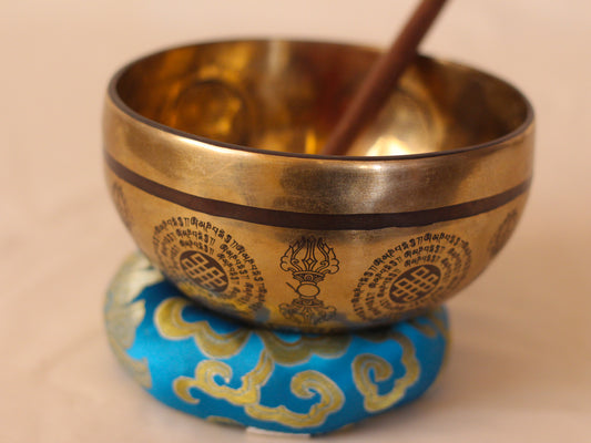 Jambhala Engraved Singing Bowl
