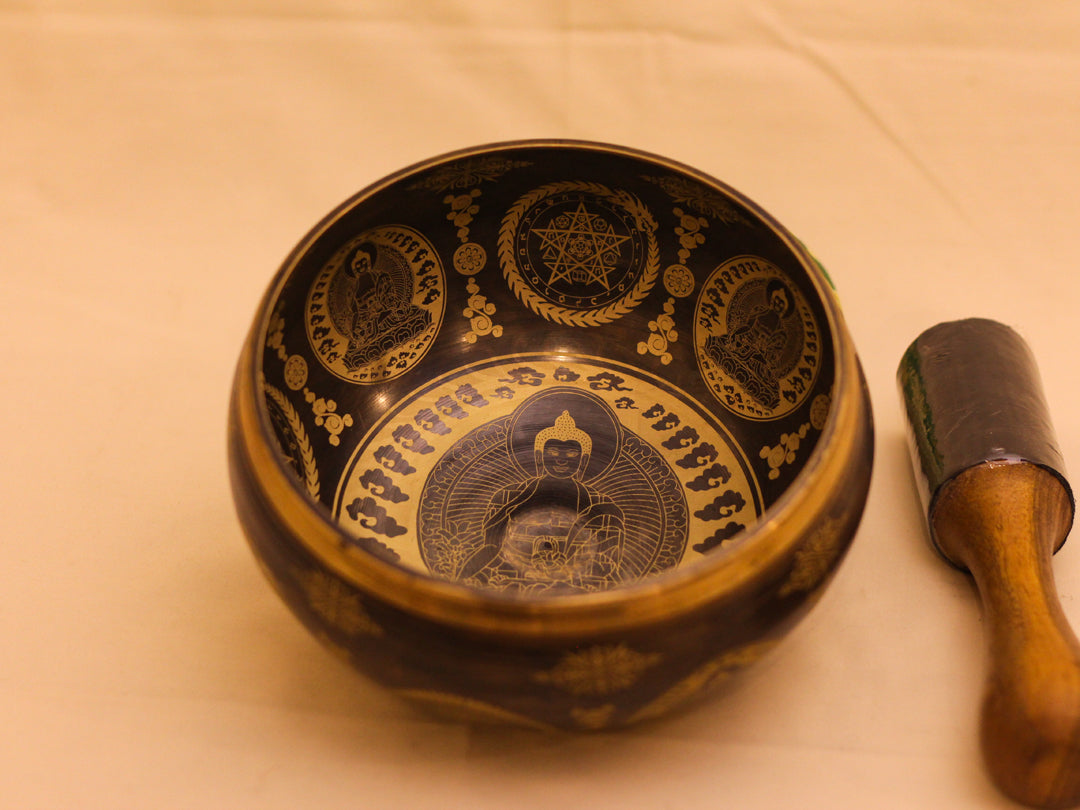 Buddha Engraved Singing Bowl (Machine Made)