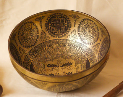 Mahakala Engraved Singing Bowl