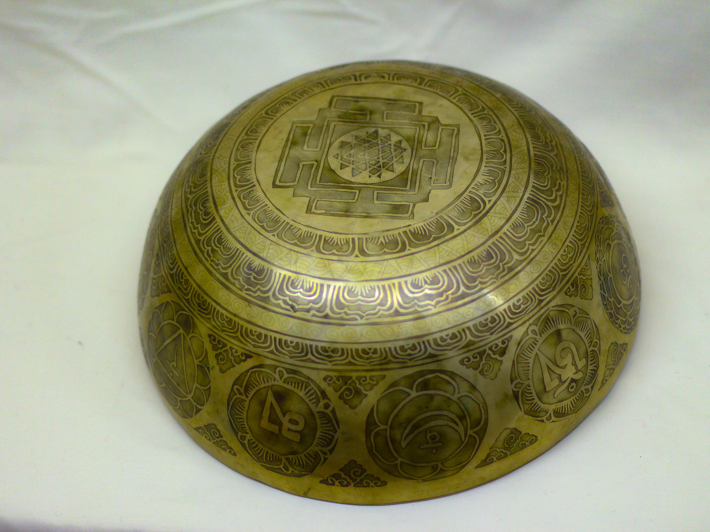 Green Tara Engraved Singing Bowl