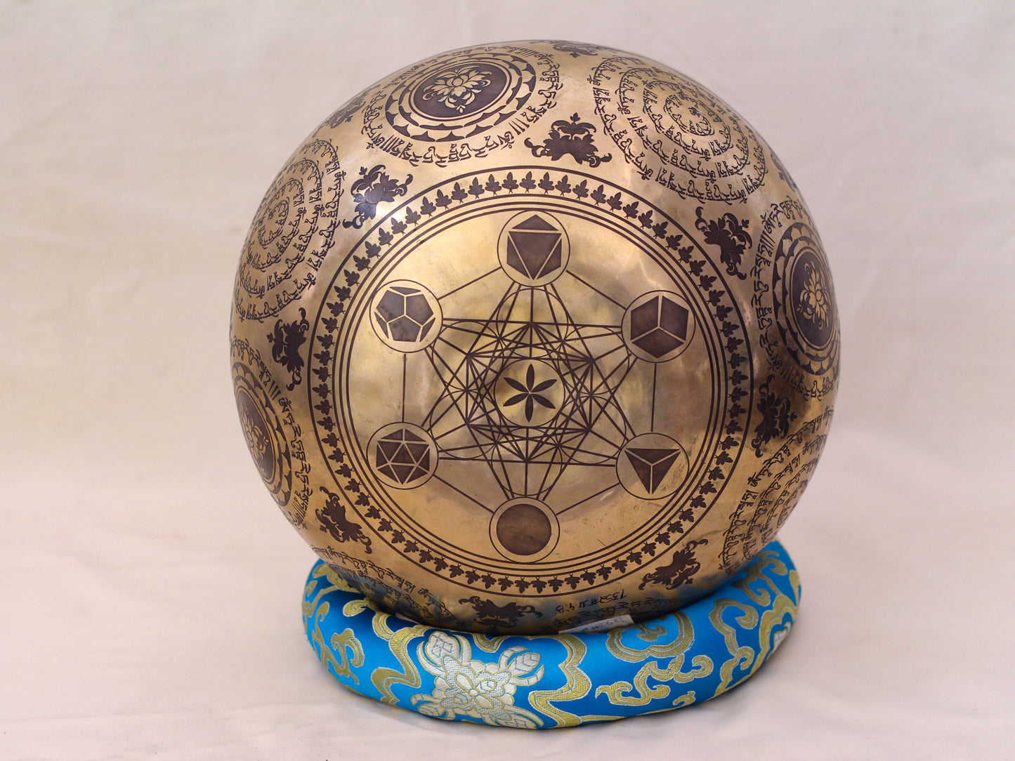 Green Tara Engraved Singing Bowl