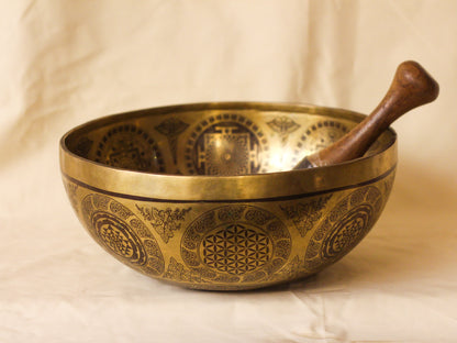 Mahakala Engraved Singing Bowl