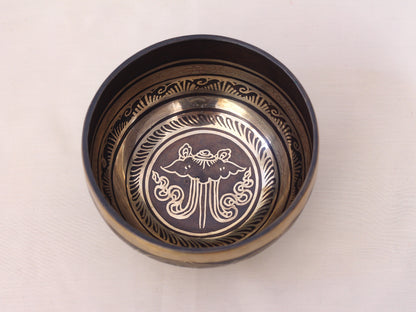 Umbrella Engraved Singing Bowl