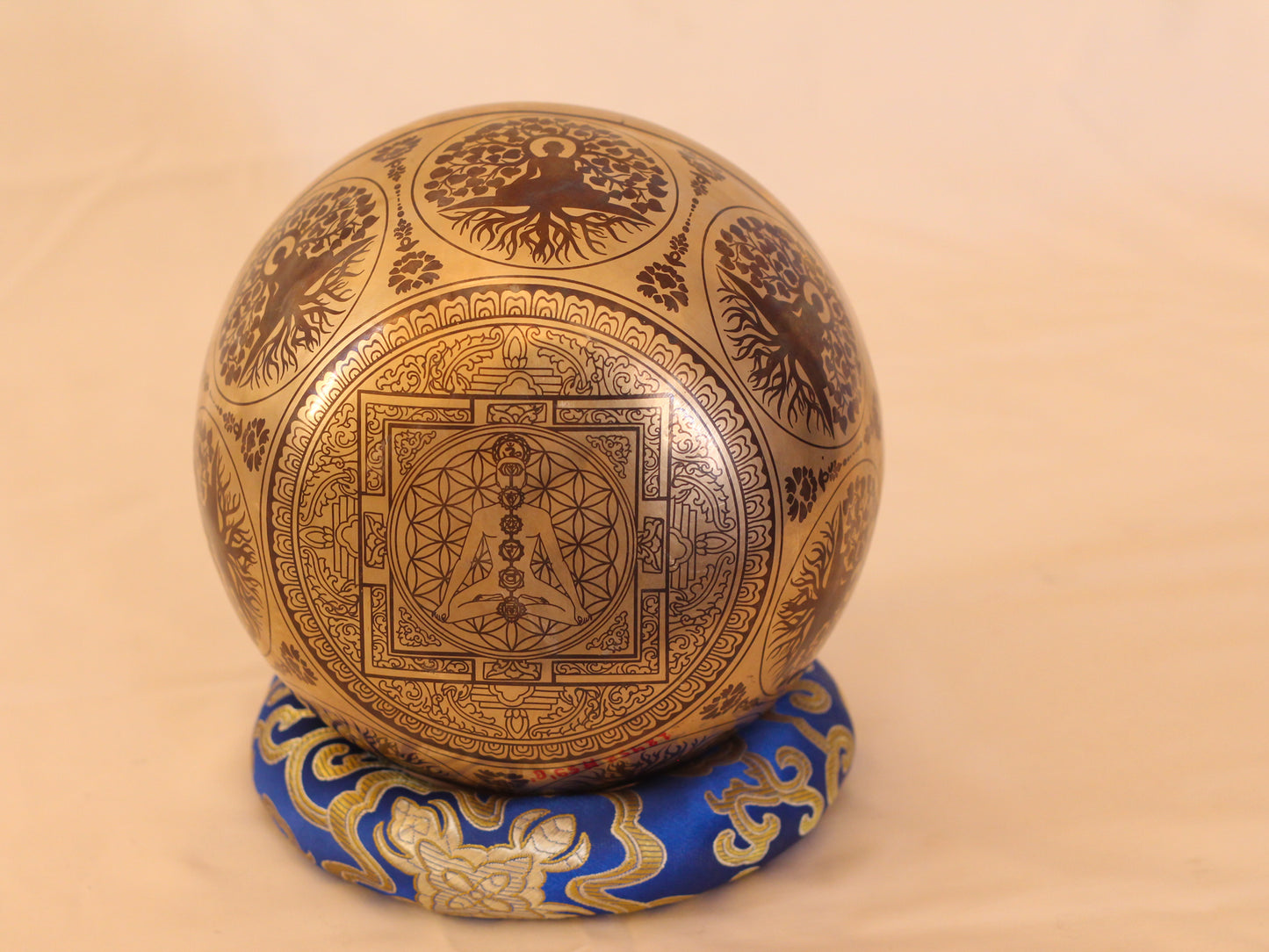 White Tara Engraved Singing Bowl